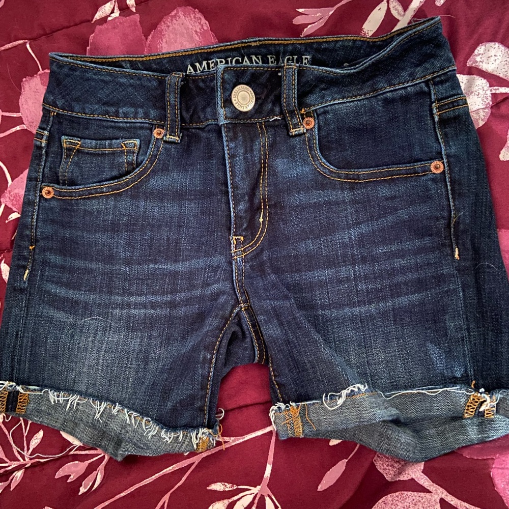American Eagle Outfitters Women's Blue Denim Shorts Size 0